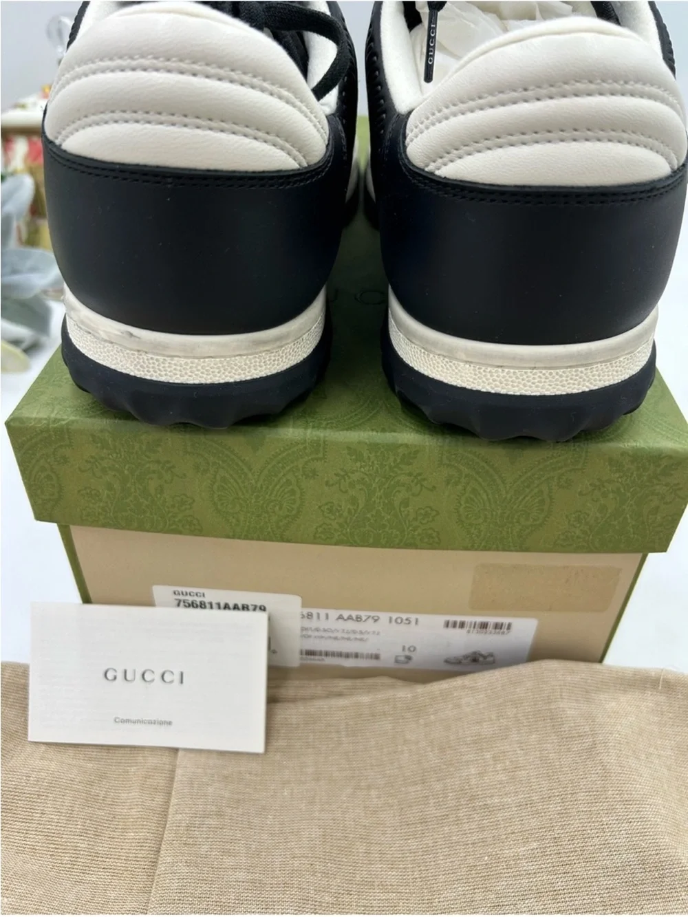 Men’s Gucci MAC 80 low top leather sneakers size 10 fits 10.5 US